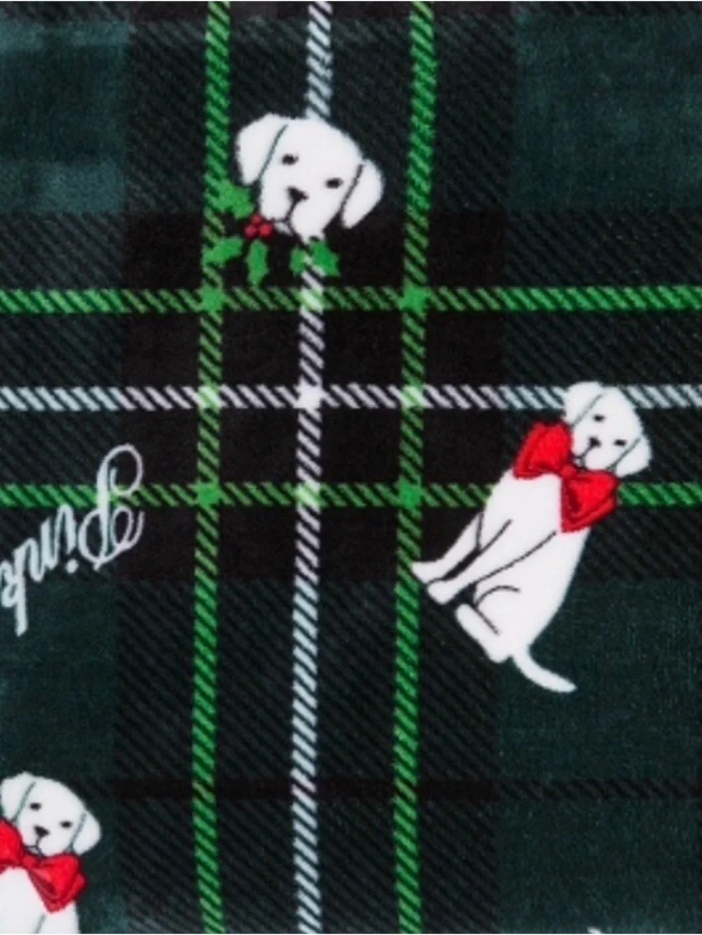 PINK Victoria's Secret Green & Black Plaid Cozy Plush Blanket